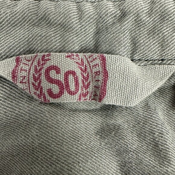 So Brand Olive Green Lace Up Long Sleeve Top Size Small - Picture 3 of 6